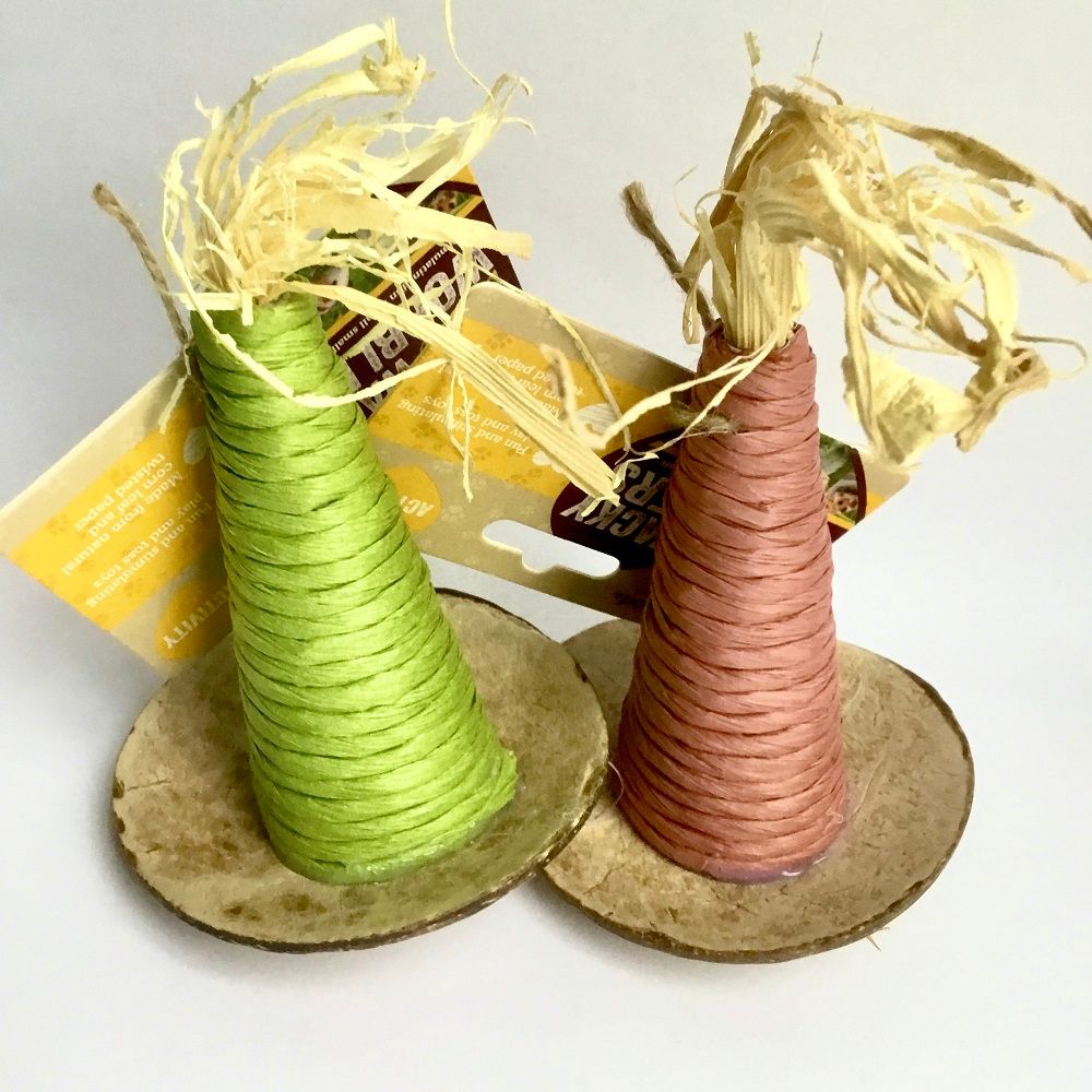 a pair of cone shaped wacky wobblers
