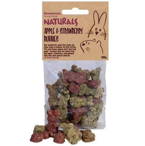 Apple, Strawberry & Spinach Bunnies 100g